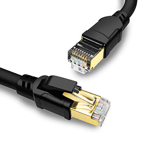 Ethernet Cable 1 ft Fastest Cat 8 Network Cable Internet Ethernet LAN Cable,High Speed 40Gbps 2000Mhz SFTP LAN Wire Internet Patch Cable with RJ45 Connector for Switch/Router